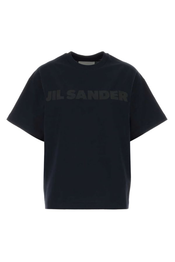 Jil Sander Logo Cotton T-Shirt - Blue