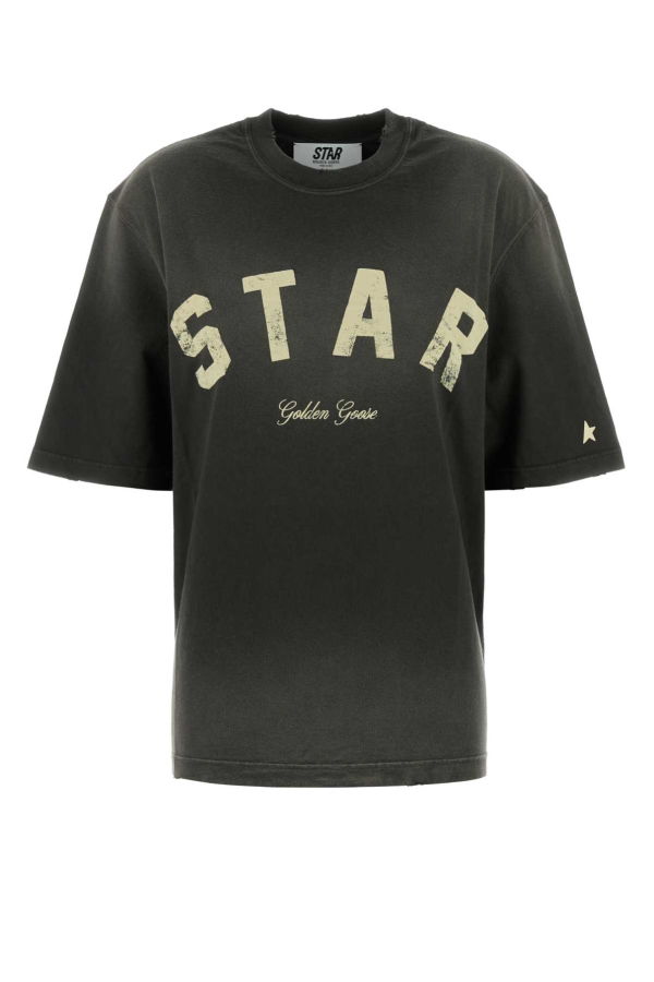 Golden Goose Dark Grey Cotton T-Shirt - Charcoal