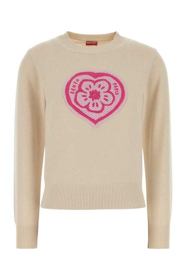 Kenzo Cotton Blend Sweater - Ecru