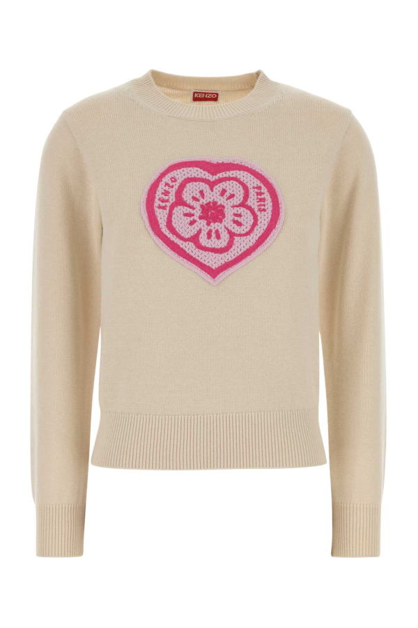 Kenzo Cotton Blend Sweater - Ecru
