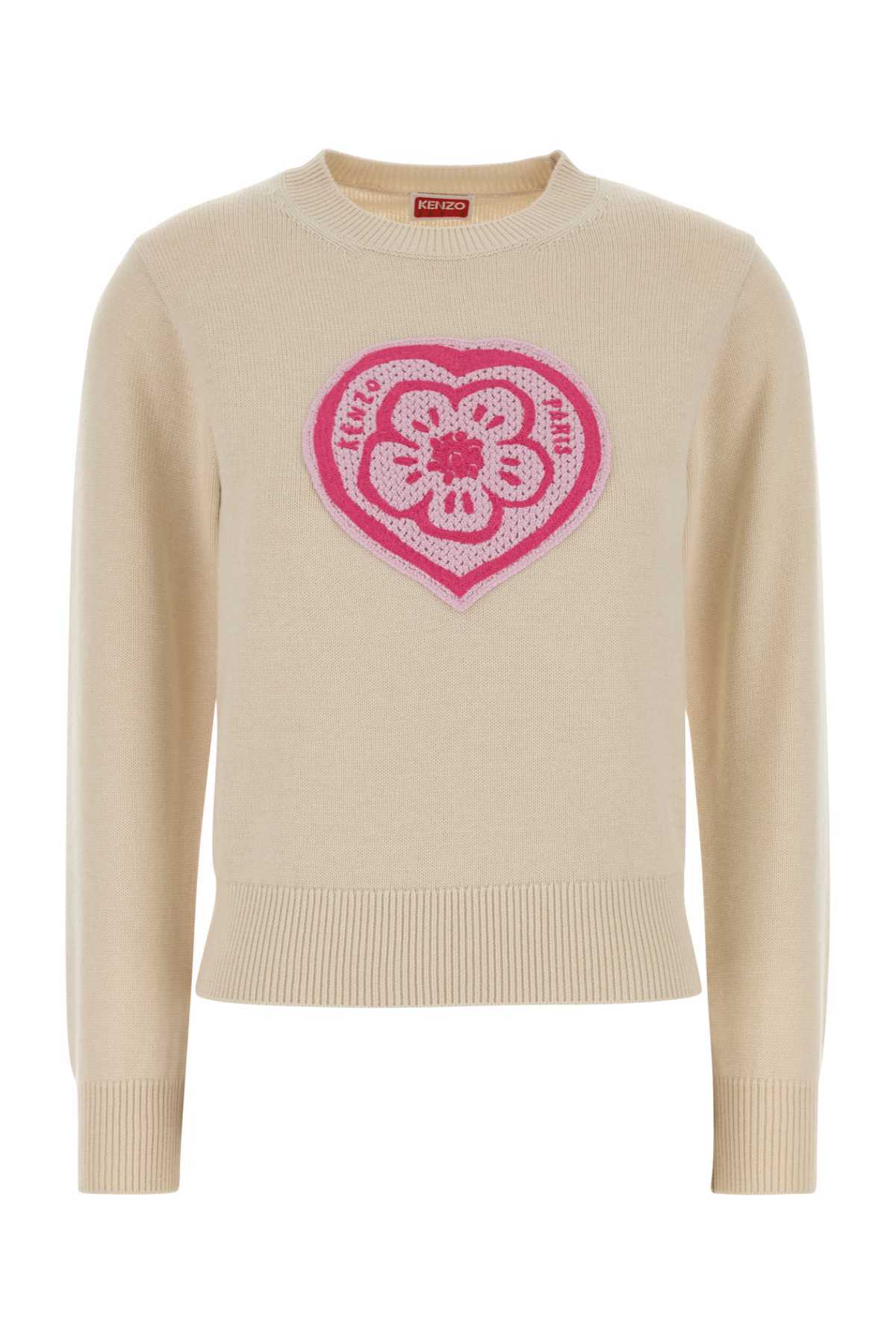 Kenzo Cotton Blend Sweater - Ecru - Image 1 of 2