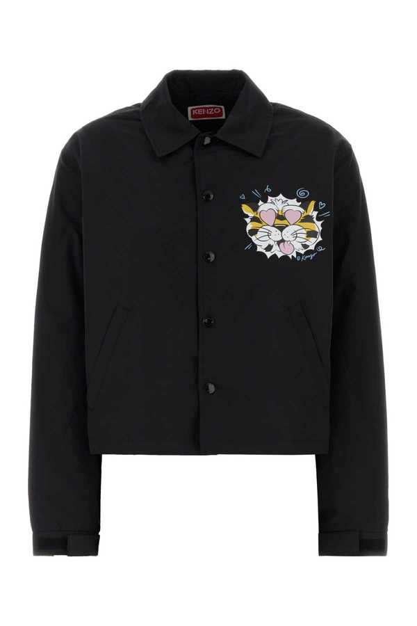 Kenzo Cotton Blend Jacket - Black