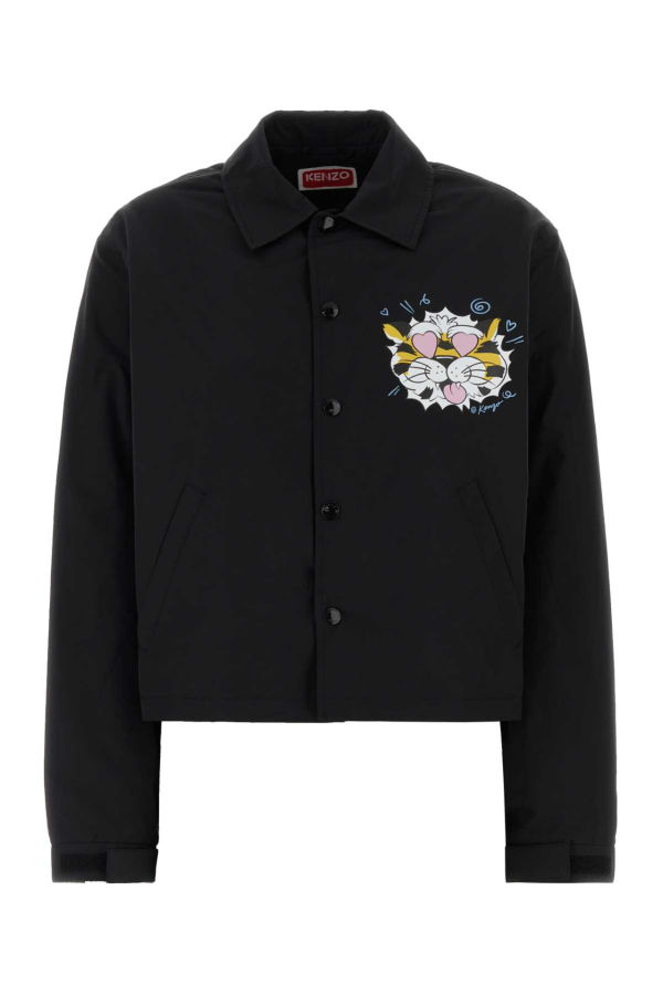 Kenzo Cotton Blend Jacket - Black