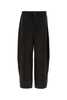 sacai Black Cotton Wide-Leg Pants - Black - Thumbnail 1