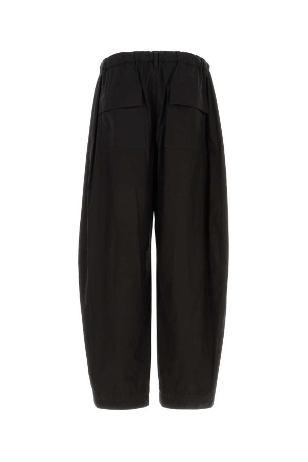 sacai Black Cotton Wide-Leg Pants - Black