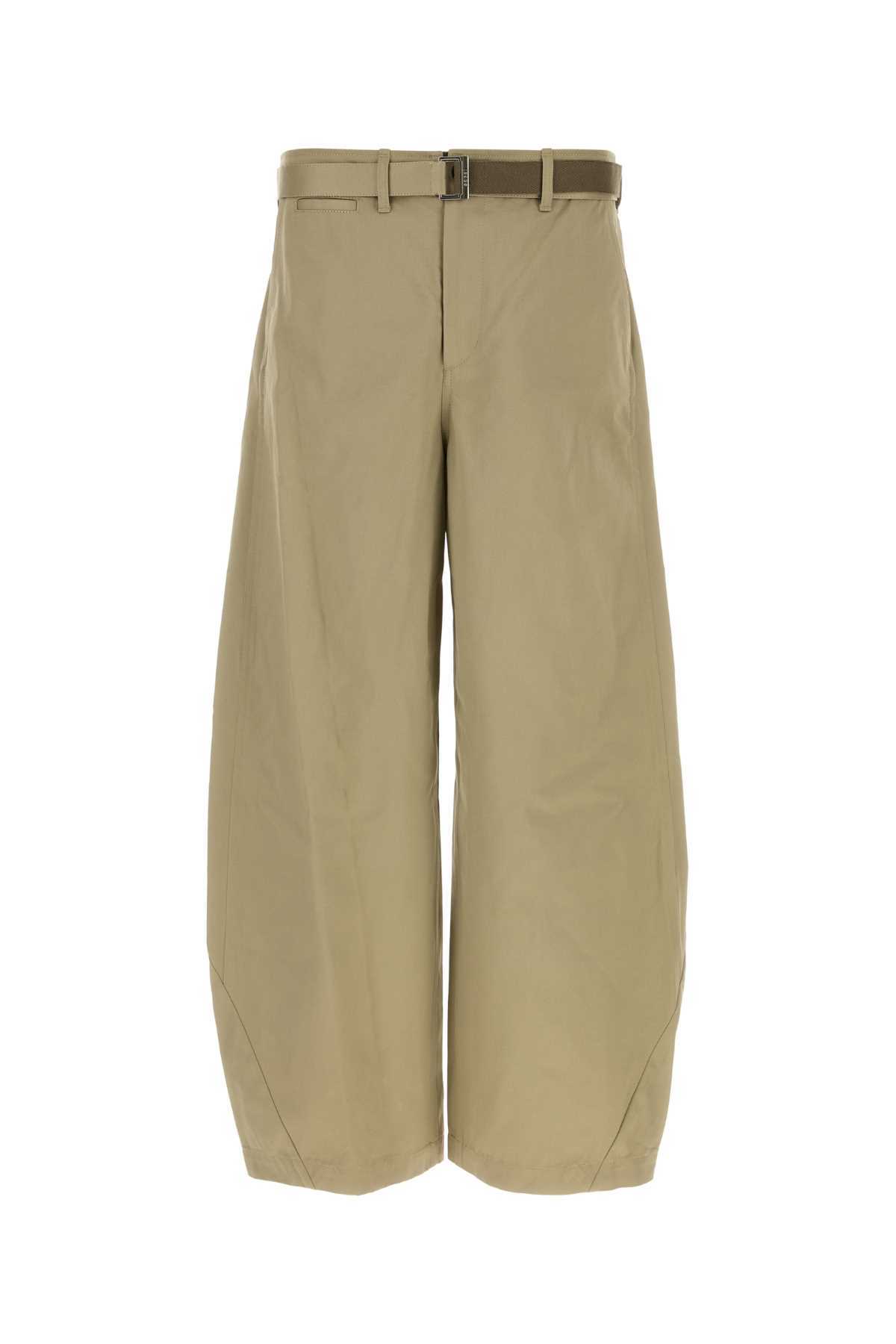 sacai Khaki Cotton Chino Pant Pants - Beige - Image 1 of 2