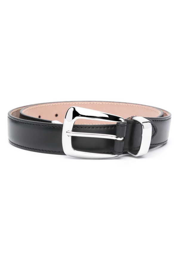 khaite Benny Leather Belt - Black