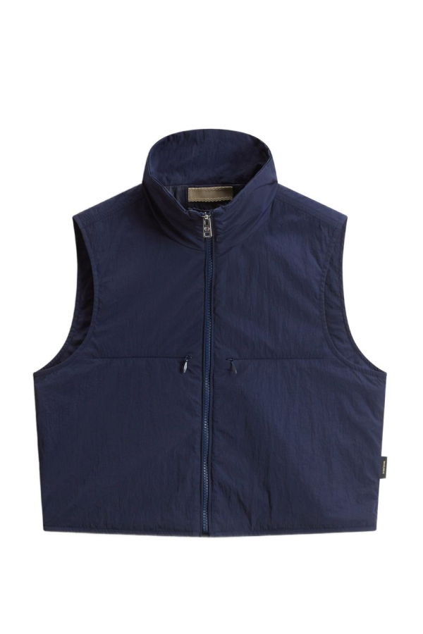 Woolrich Nylon Zipped Vest - Blue