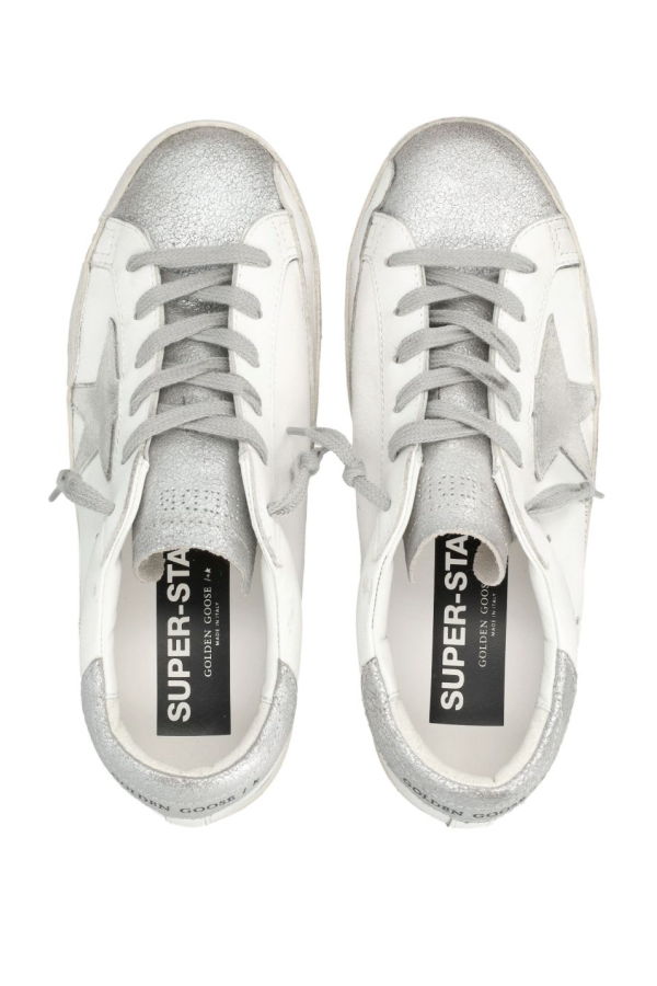 Golden Goose Super-star Leather Sneakers - Silver