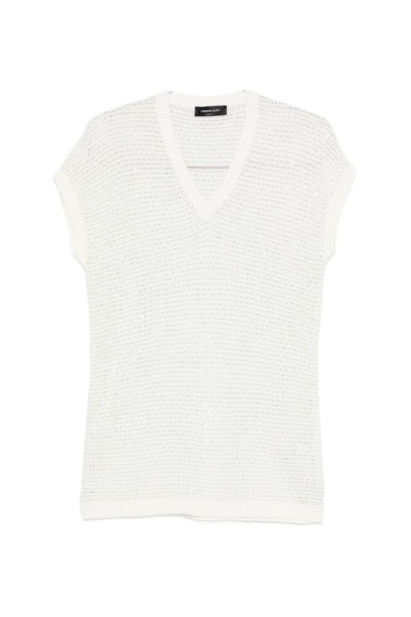 Fabiana Filippi Openwork Top - White