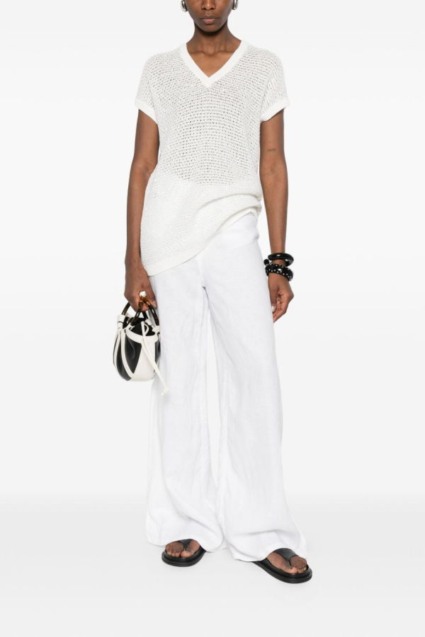 Fabiana Filippi Openwork Top - White