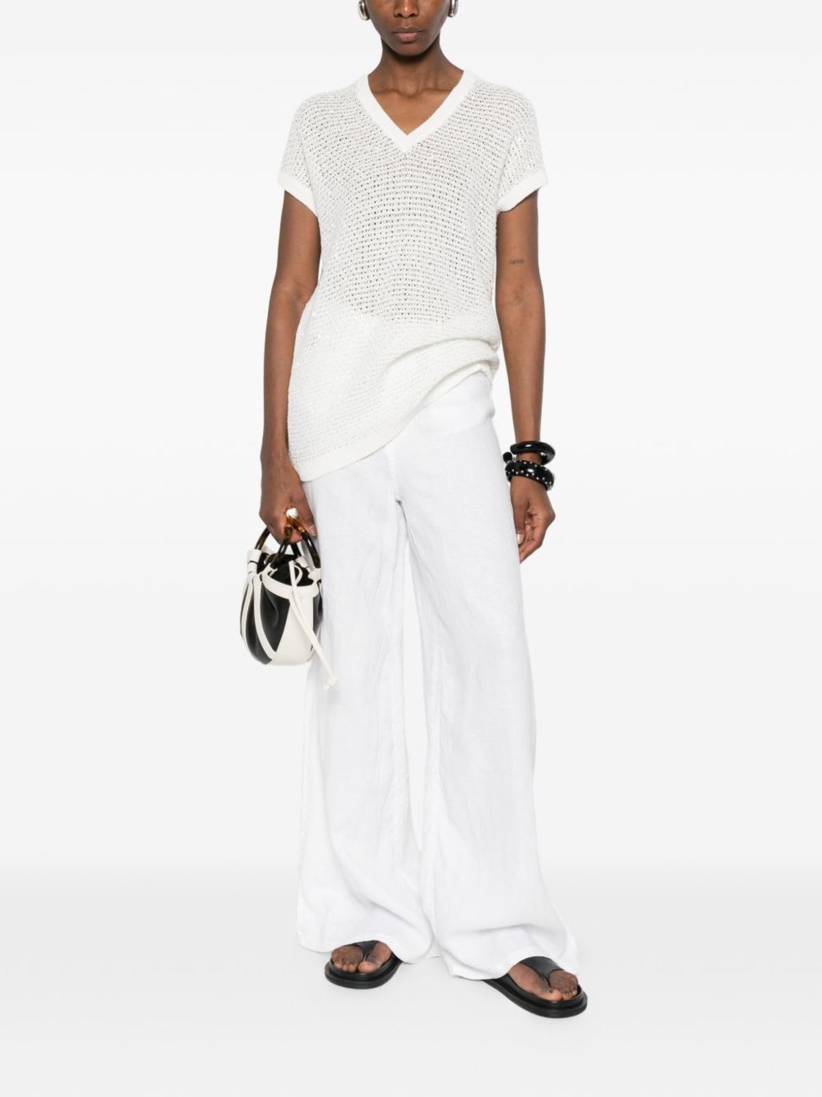 Fabiana Filippi Openwork Top - White - Image 2 of 5