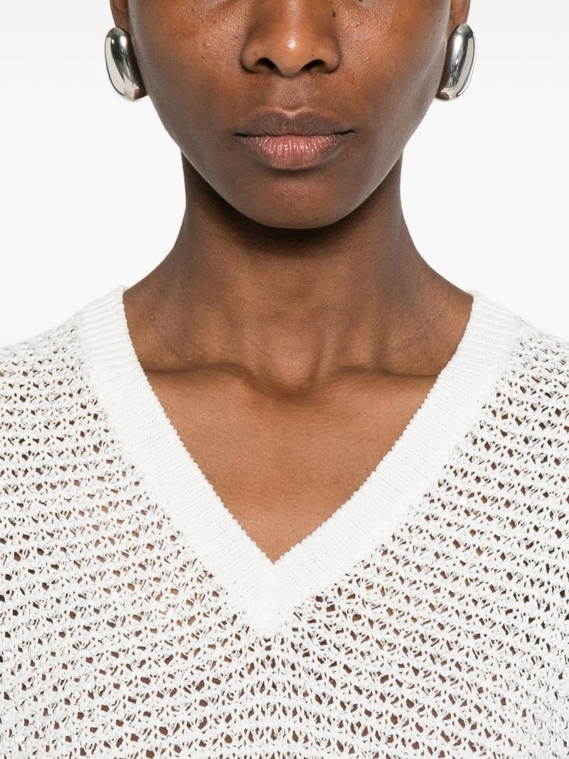 Fabiana Filippi Openwork Top - White