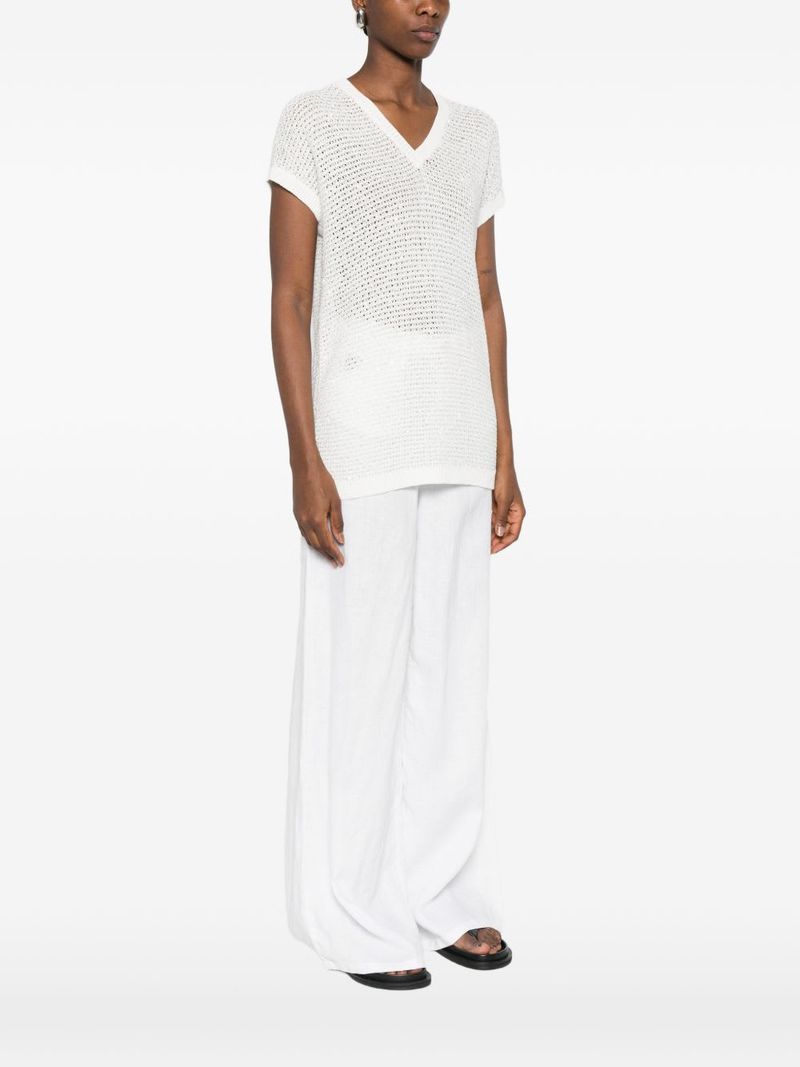 Fabiana Filippi Openwork Top - White