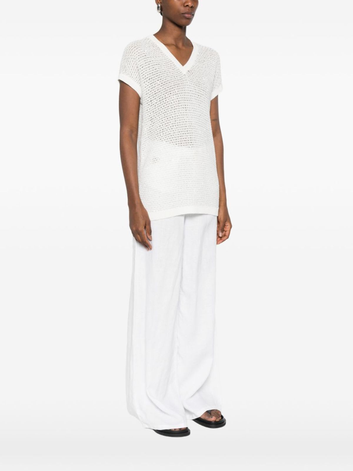 Fabiana Filippi Openwork Top - White - Image 4 of 5