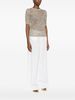 Fabiana Filippi Openwork T-Shirt - Khaki Green - Thumbnail 3