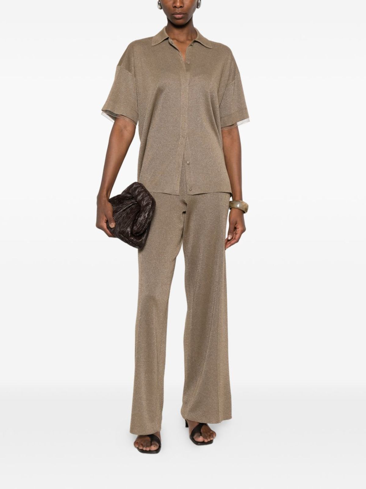 Fabiana Filippi Wide-Leg Trousers - Grigio - Image 3 of 5