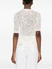 Fabiana Filippi Openwork Crewneck T-Shirt - White - Thumbnail 5