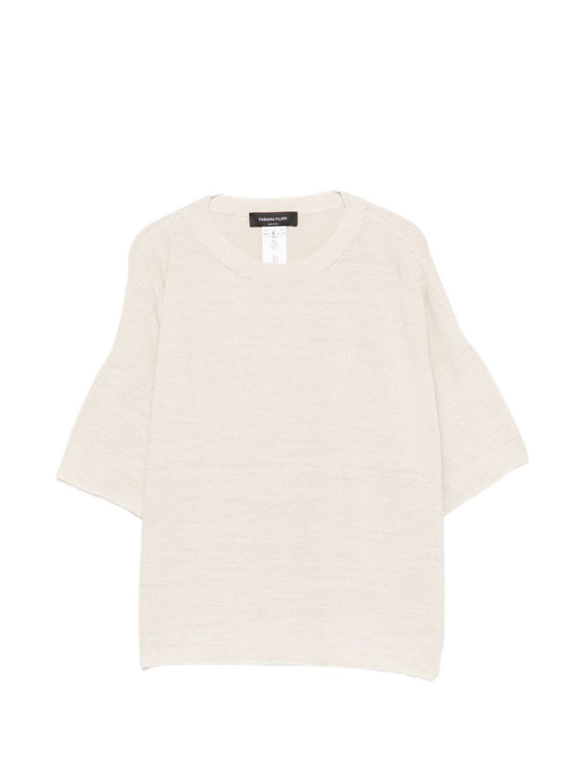 Fabiana Filippi Cotton Blend T-Shirt - White - Image 1 of 5