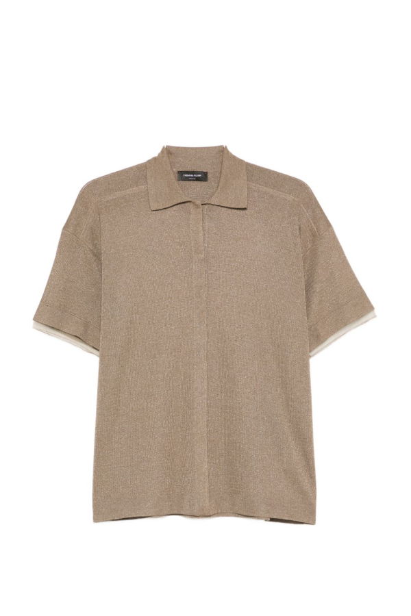 Fabiana Filippi Short-Sleeve Shirt - Light Brown