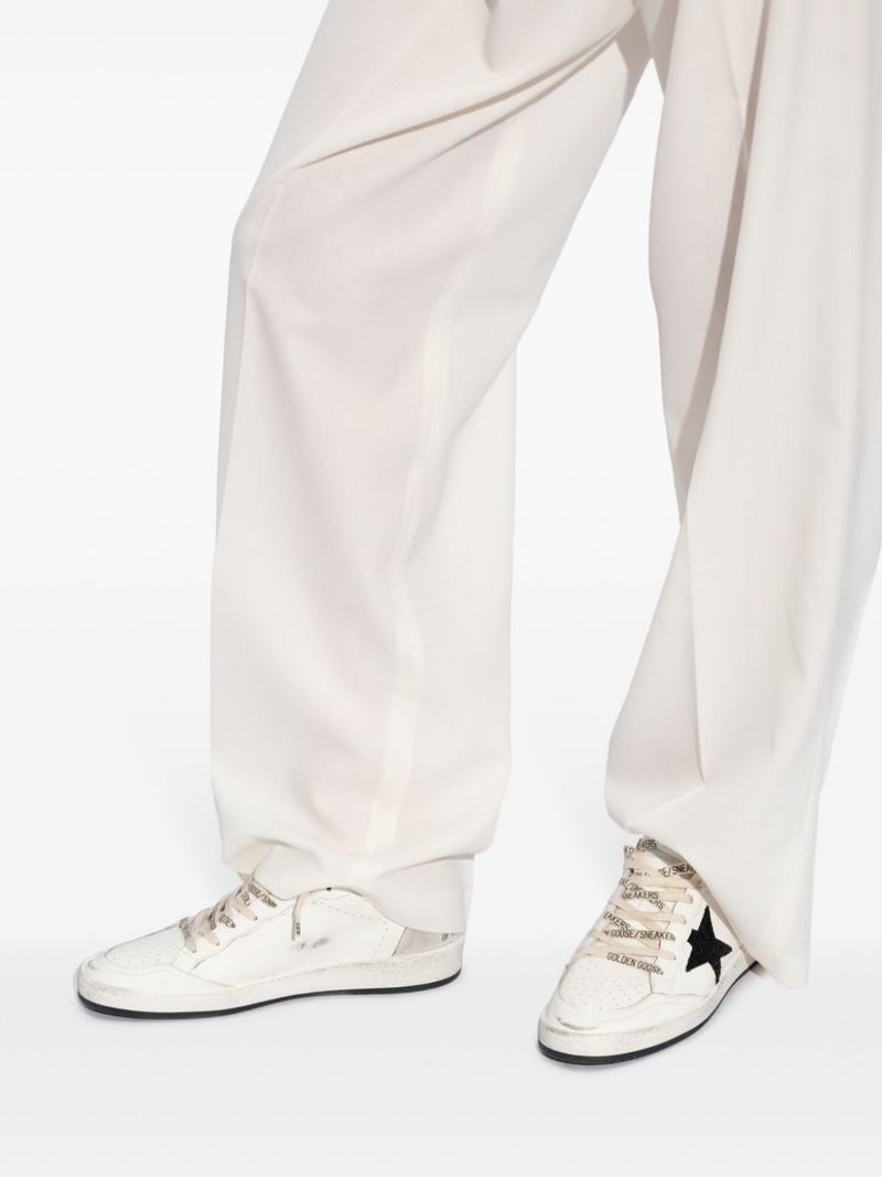 Golden Goose Ball Star Leather Sneakers - White