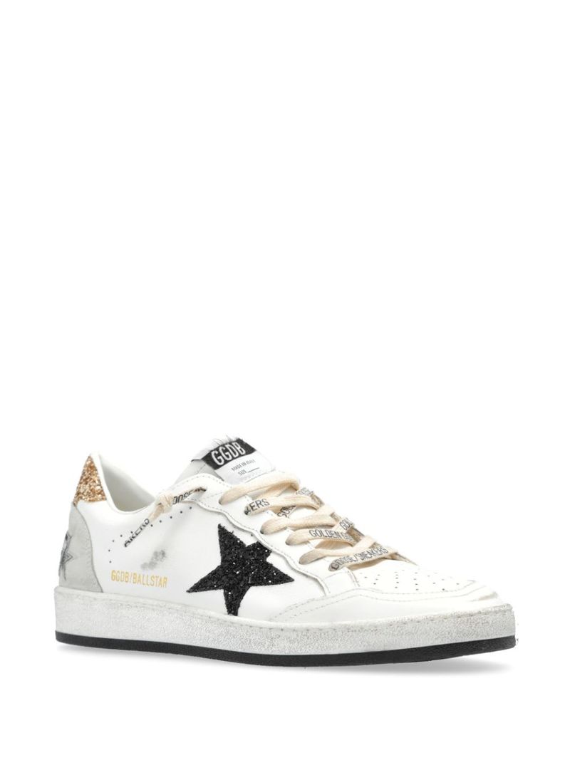Golden Goose Ball Star Leather Sneakers - White