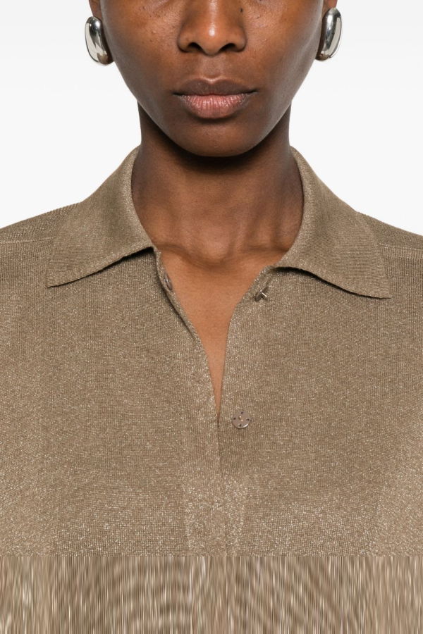 Fabiana Filippi Short-Sleeve Shirt - Light Brown