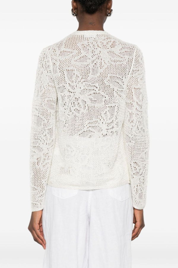 Fabiana Filippi Openwork Cardigan - White
