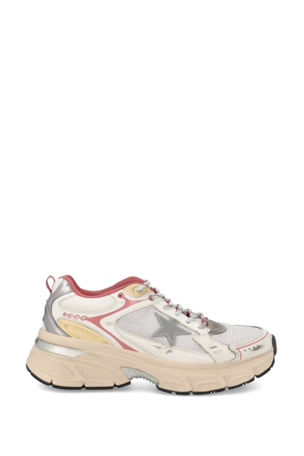 Golden Goose Lightstar Leather Sneakers - Silver
