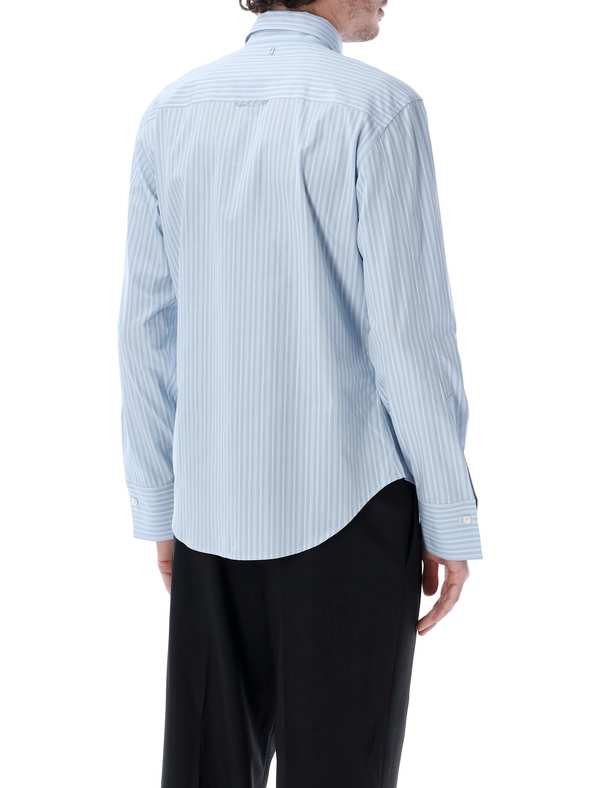 Ami Alexandre Mattiussi Ami Paris Ruffled Stripe Shirt - Azzurro