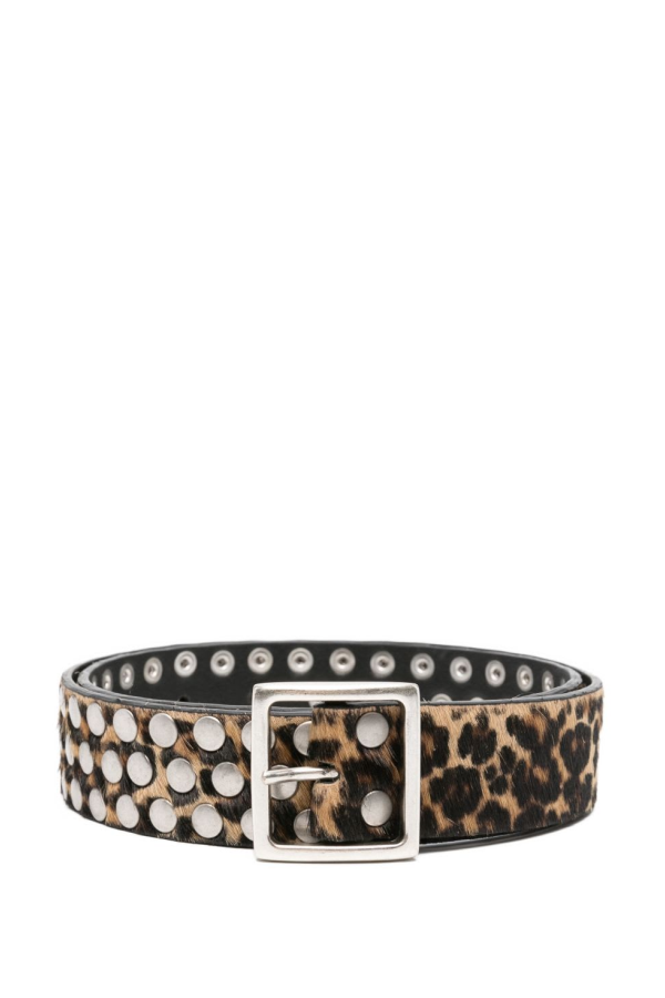Golden Goose Leo Studded Leather Belt - Brown