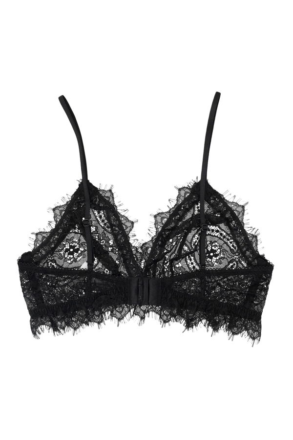 Anine Bing Lace Soft Bralette - Black