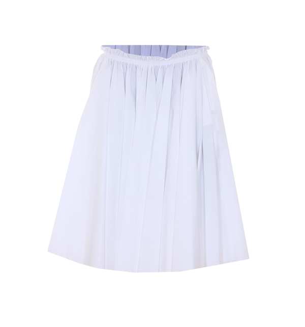 Ami Alexandre Mattiussi Midi Corolla Skirt - White