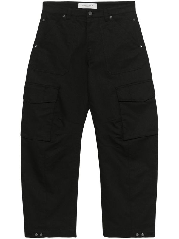 Golden Goose Cotton Cargo Trousers - Black