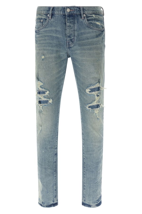 PURPLE P001 Repairs Jeans - Light Blue