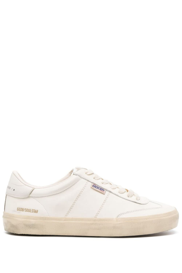 Golden Goose Soul-Star Leather Sneakers - White
