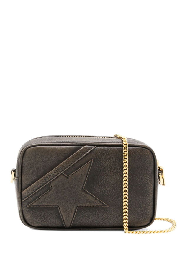 Golden Goose Star Mini Leather Crossbody Bag - Black