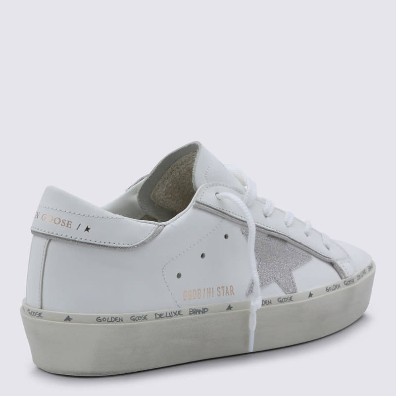 Golden Goose White Leather Sneakers - White/Platinum