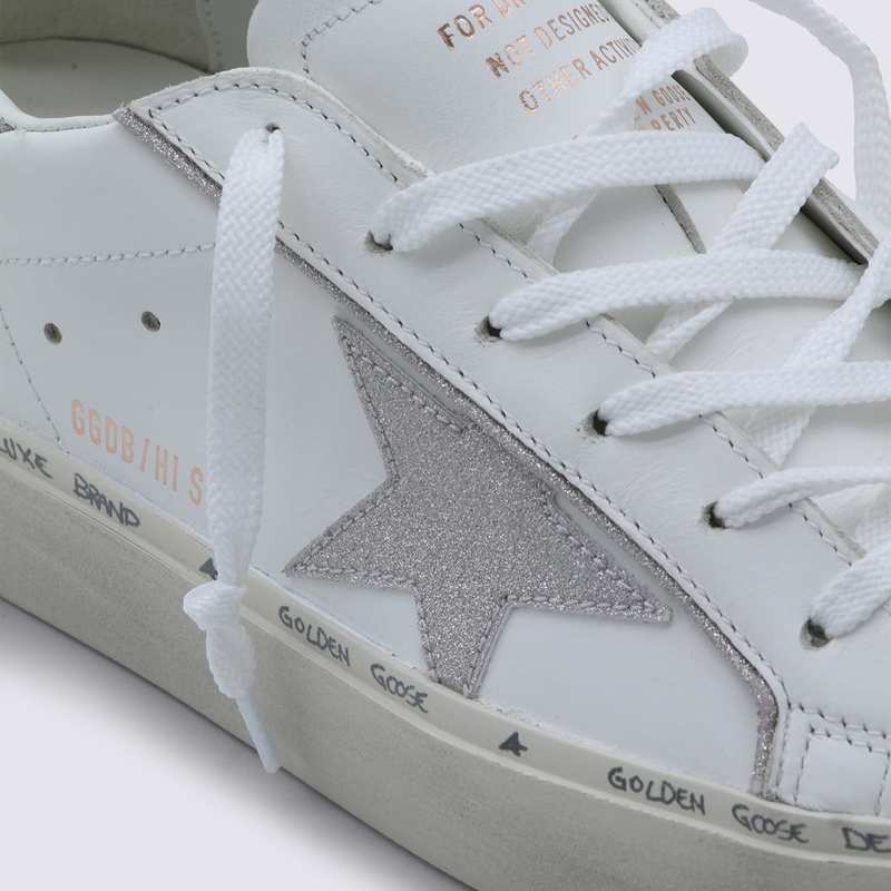 Golden Goose White Leather Sneakers - White/Platinum
