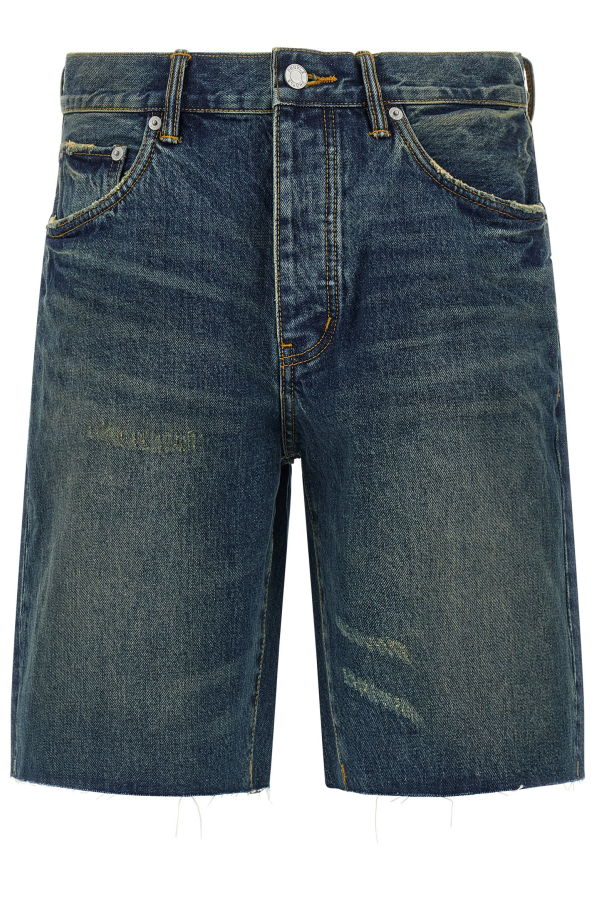PURPLE P059 Vintage Mid Bermuda Shorts - Blue