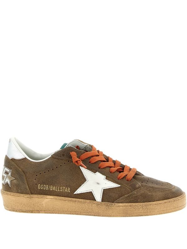 Golden Goose Ball Star Leather Sneakers - Brown