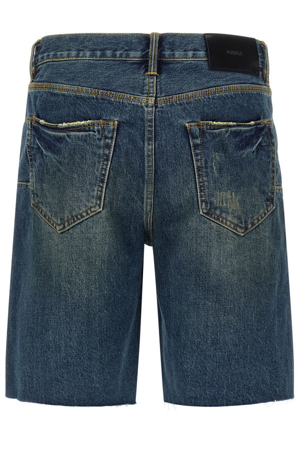 PURPLE P059 Vintage Mid Bermuda Shorts - Blue