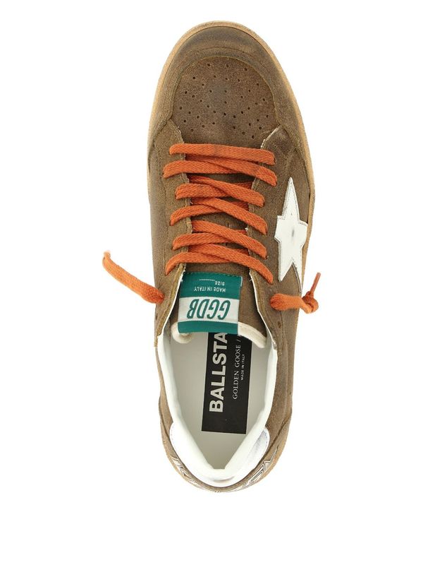 Golden Goose Ball Star Leather Sneakers - Brown