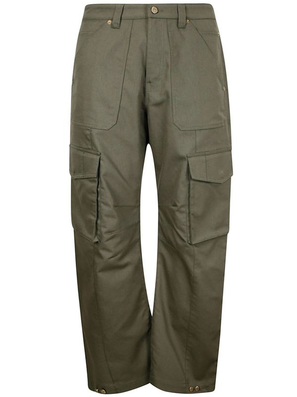 Golden Goose Cotton Cargo Trousers - Olive Green