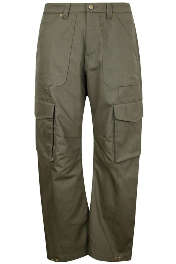 Golden Goose Cotton Cargo Trousers - Olive Green