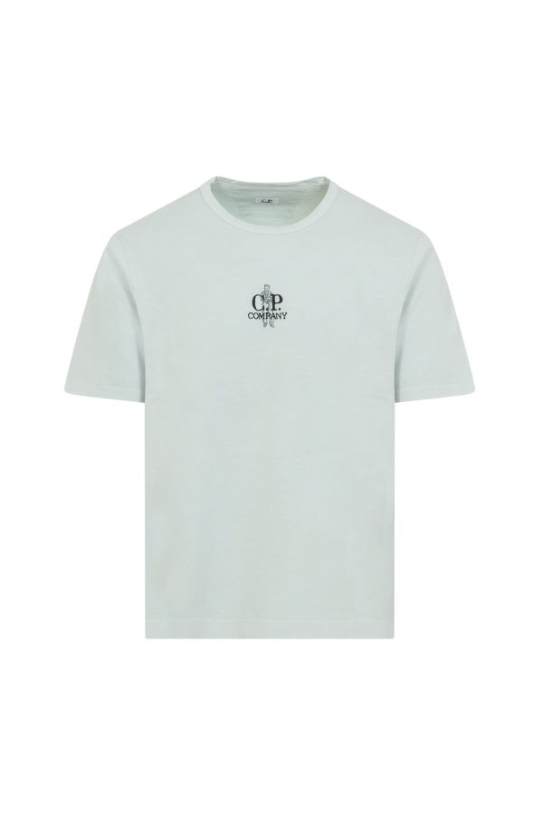 C.P. Company Cotton T-Shirt - Misty Blue