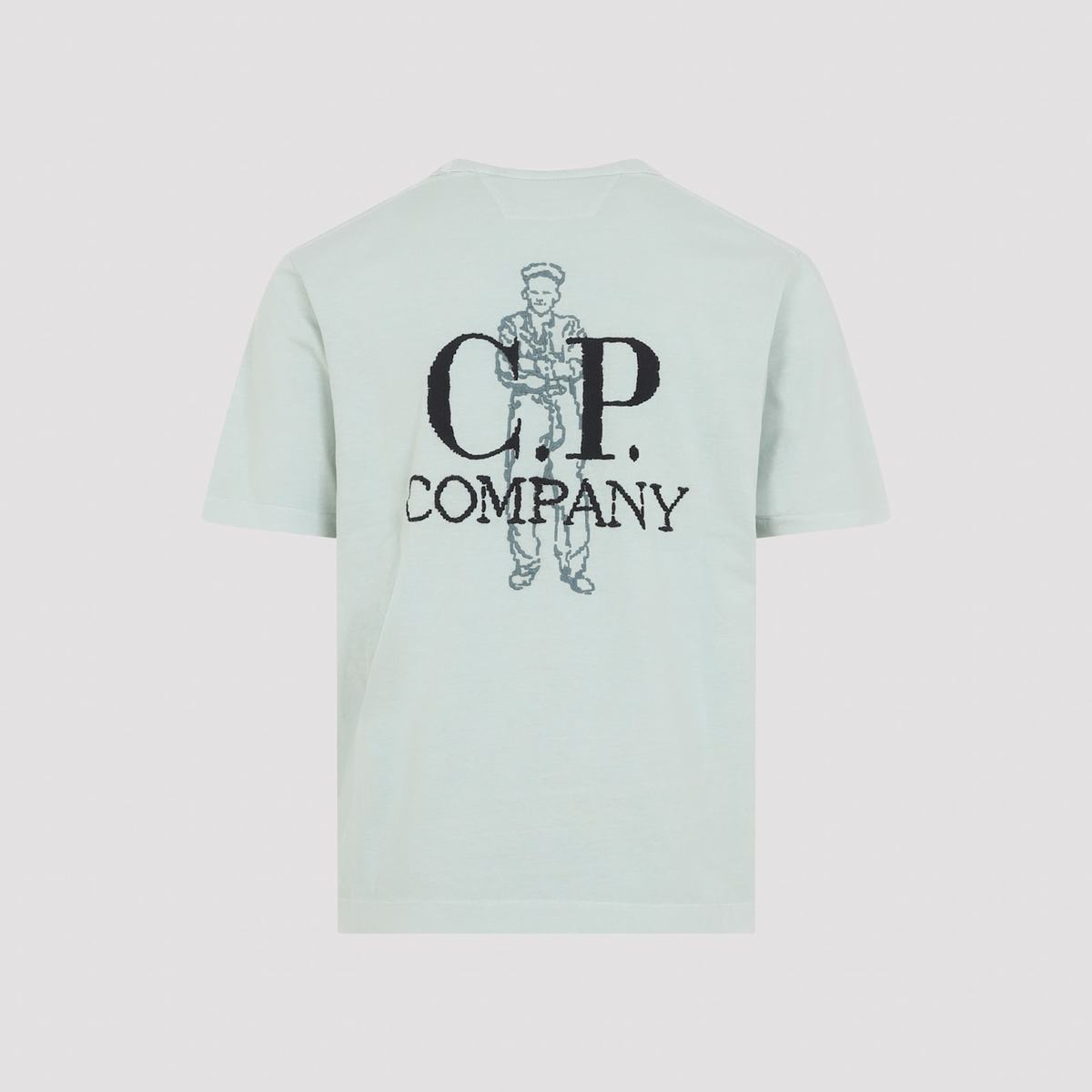 C.P. Company Cotton T-Shirt - Misty Blue - Image 4 of 5