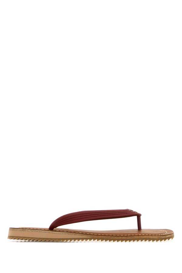 MIU MIU Red Rubber Thong Slippers - Amaranto