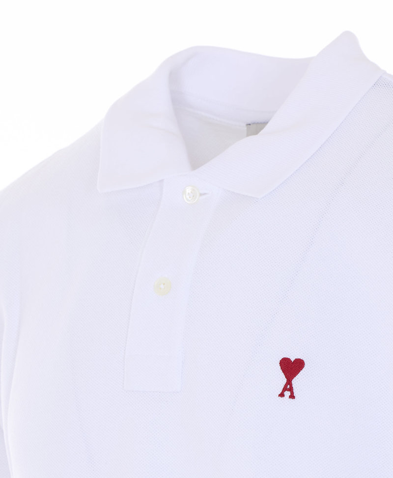Ami Alexandre Mattiussi Ami De Coeur Polo Shirt - White