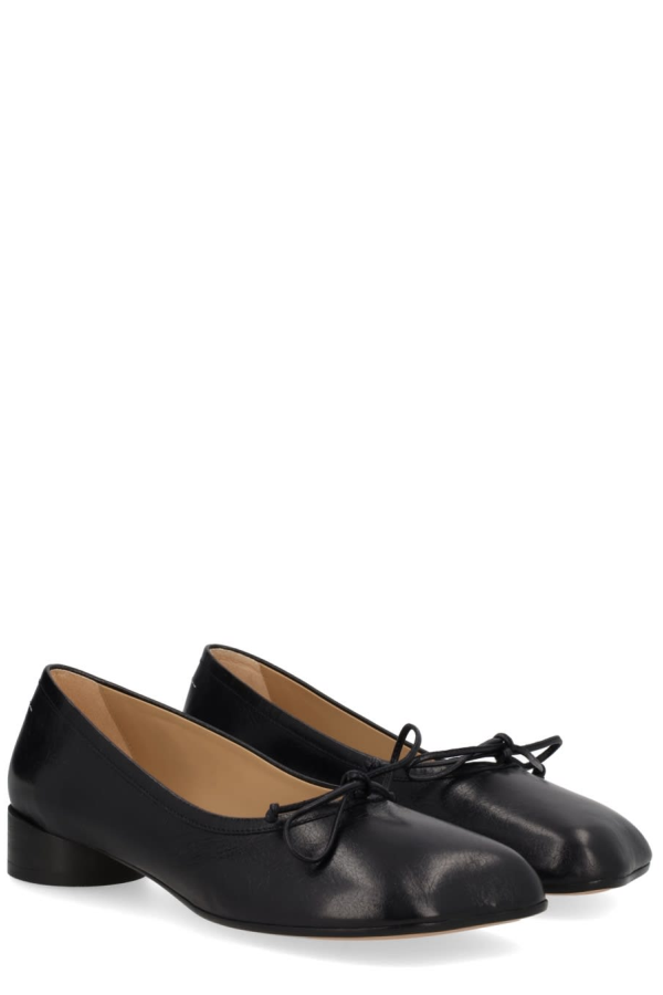 MM6 Maison Margiela Ballerina With Anatomical Toe Flat Shoes - Black